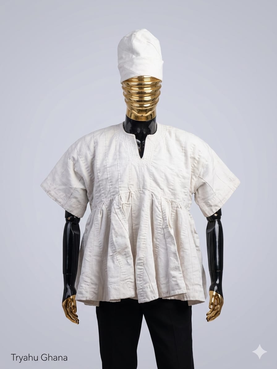 Luxury African Power Look | Premium Fugu Smock Ghana | Tryahu